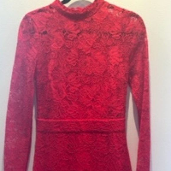 Marciano Sexy Red Lace Dress - Picture 4 of 5